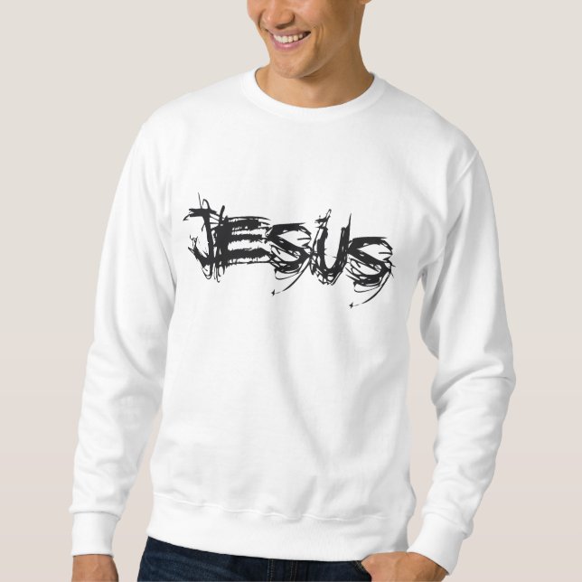 Sudadera Rasguño de Jesús Noir (Anverso)