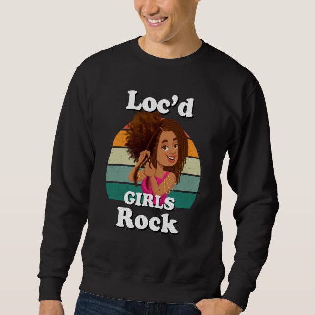 Sudadera Rasta Hair Dreadlocks Loc'd Black Girl Rock Melani (Anverso)