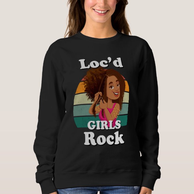 Sudadera Rasta Hair Dreadlocks Loc'd Black Girl Rock Melani (Anverso)