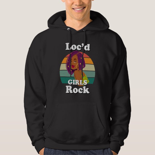 Sudadera Rasta Hair Dreadlocks Loc'd Black Girl Rock Melani (Anverso)