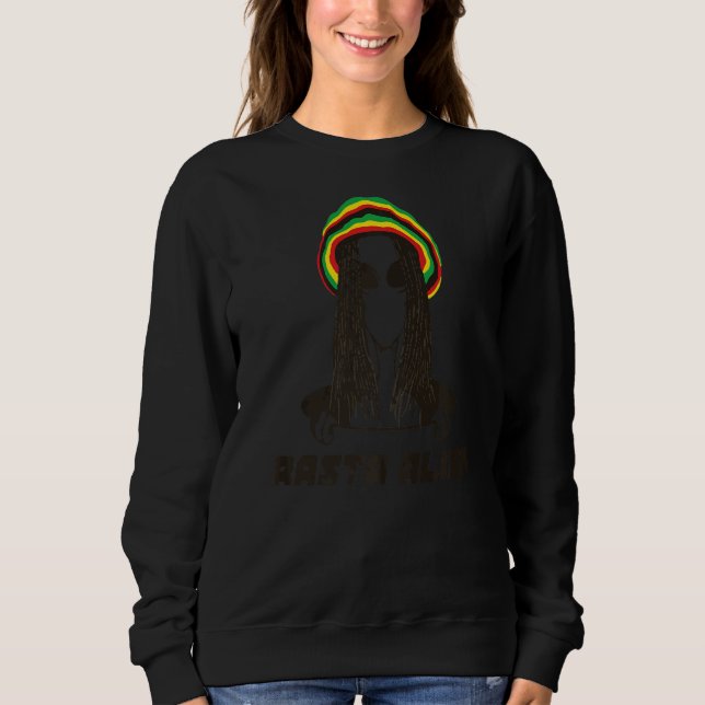 Sudadera Rasta Jamaiquino Reggae Alien Martian Con Dreadloc (Anverso)