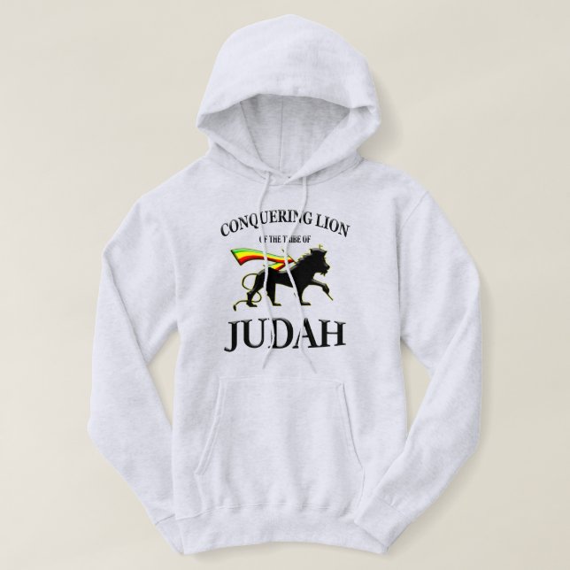 Sudadera RASTA León de Judá | Rojo Dorado Verde (Diseño del anverso)
