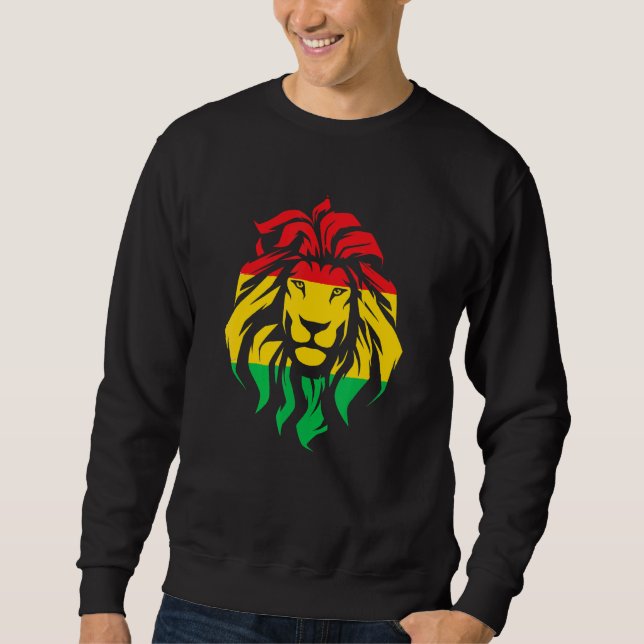 Sudadera Rasta Lion For Jamaica Roots Reggae (Anverso)