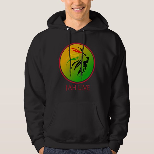 Sudadera Rasta Live Up jah Live Lion (Anverso)