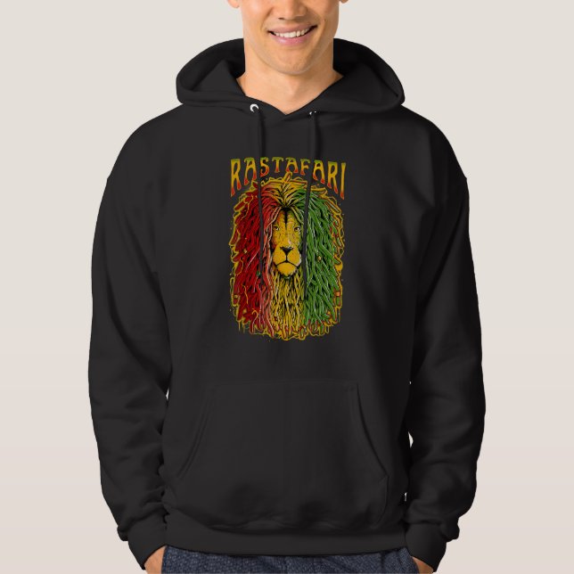 Sudadera Rasta Rastafari León de Judah Reggae Jamaica Rasta (Anverso)