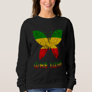 Sudadera Rasta Reggae Mariposa Hippie Inspira Bug One Love