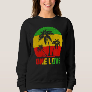 Sudadera Rasta Reggae One Love Retro Vintage Sunset Jamaica