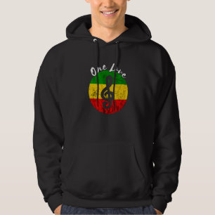 Sudadera Rasta Reggae Rastafari Raots Music Note One Love H