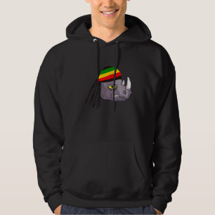 Sudadera Rasta Reggae Rhino Raíces Rastafarias Uno Ama Jama