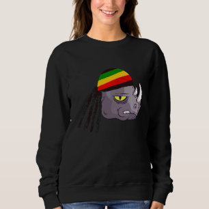 Sudadera Rasta Reggae Rhino Raíces Rastafarias Uno Ama Jama