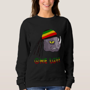 Sudadera Rasta Rhino Reggae One Love Rastafarian Roots Jama