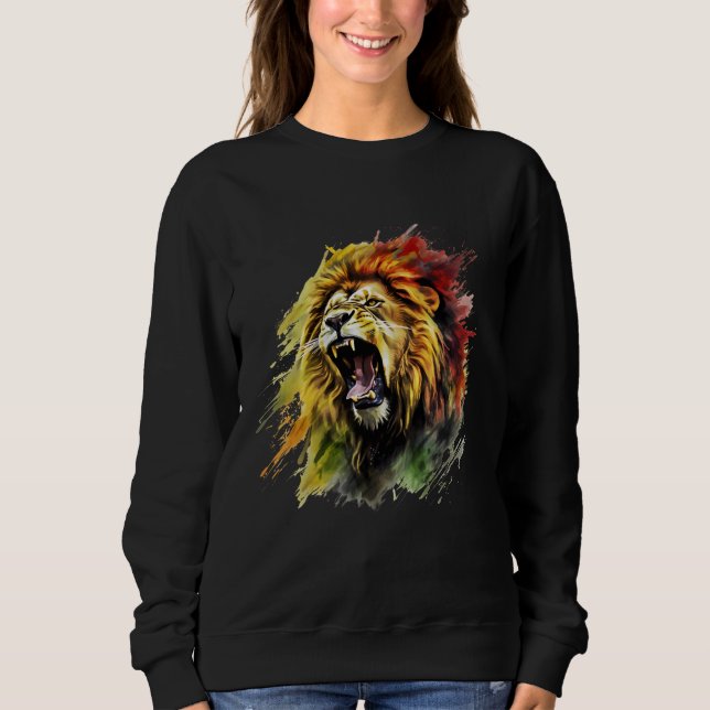 Sudadera Rasta Roots Sunset Rasta Reggae León Rastafarian P (Anverso)