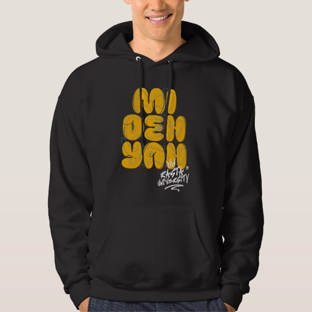 Sudadera Rasta University Mi Deh Yah Graffiti Style Reggae (Anverso)