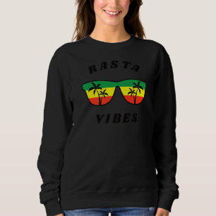 Sudadera Rasta Vibes Reggae Rastafari Palm Tree Tropical Su