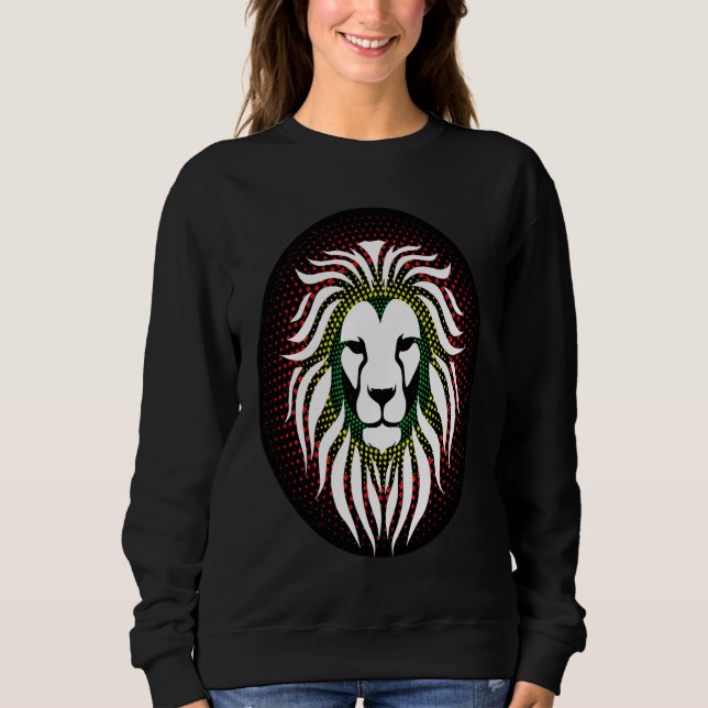 Sudadera Rastafari Lion Head Jamaica Souvenir Rasta Roots R (Anverso)