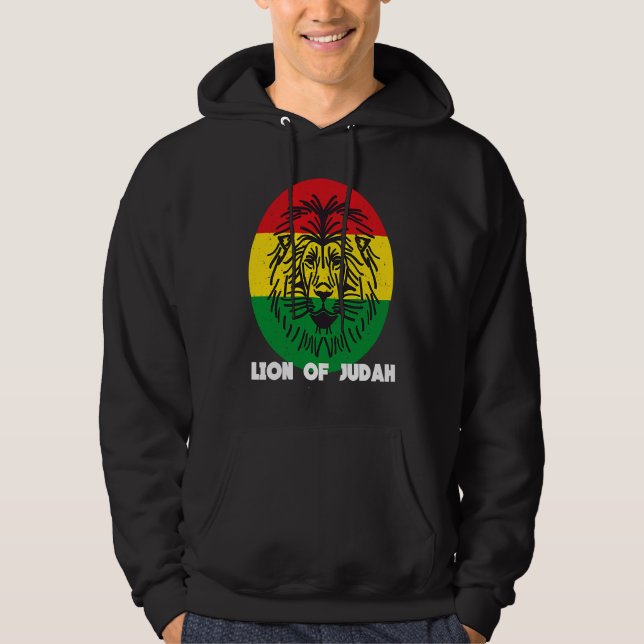 Sudadera Rastafari Lion Head Jamaica Souvenir Rasta Roots R (Anverso)