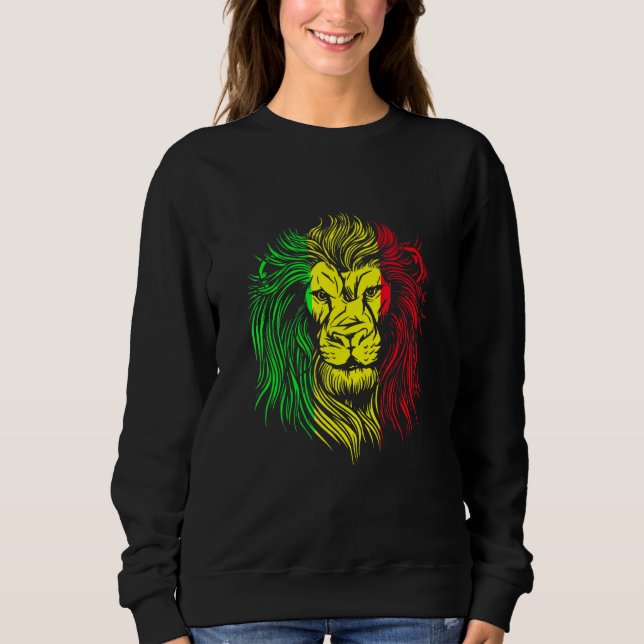 Sudadera Rastafari Lion Mandala Reggae Music Jamaica Rast (Anverso)