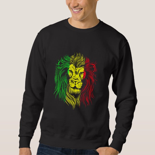 Sudadera Rastafari Lion Mandala Reggae Music Jamaica Rast (Anverso)