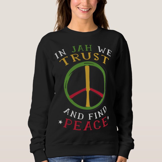 Sudadera Rastafari Peace Symbol Rastafarian Quote Reggae Ra (Anverso)