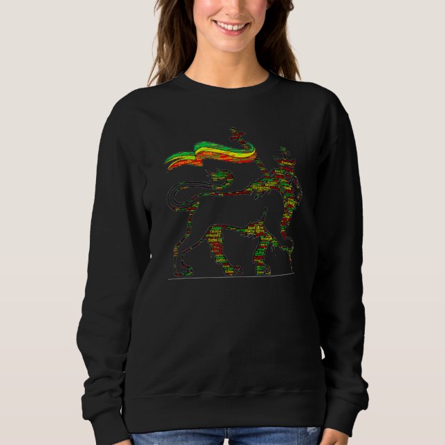 Sudadera Rastafarian Orgullo Reggae Rasta León Rast (Anverso)
