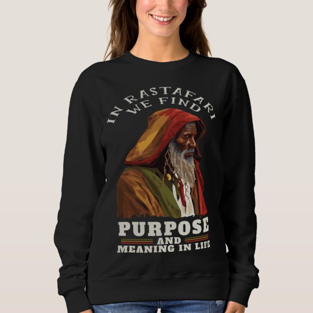 Sudadera Rastaman Hermit Rasta Quote Rastafarian Reggae (Anverso)