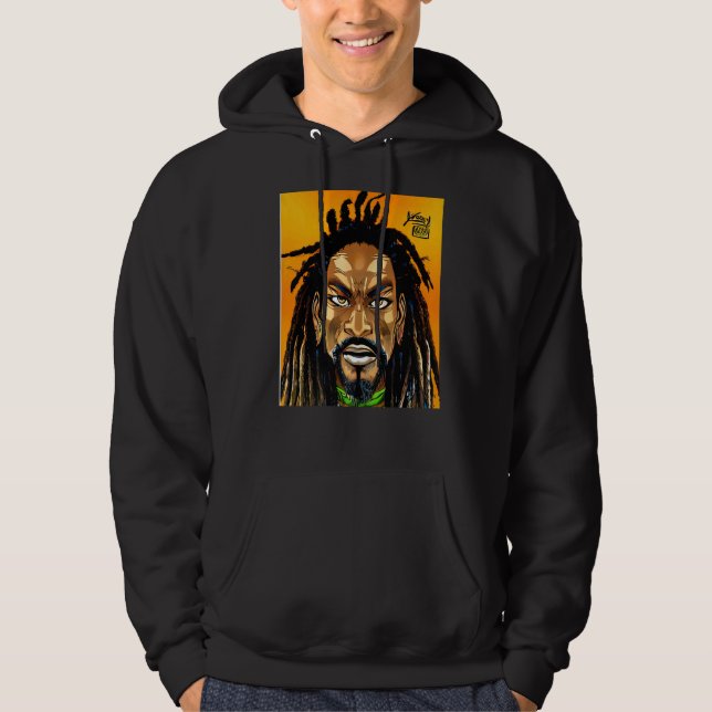 Sudadera Rastaman Reggae Dub Jah Rasta diseño Premium (Anverso)