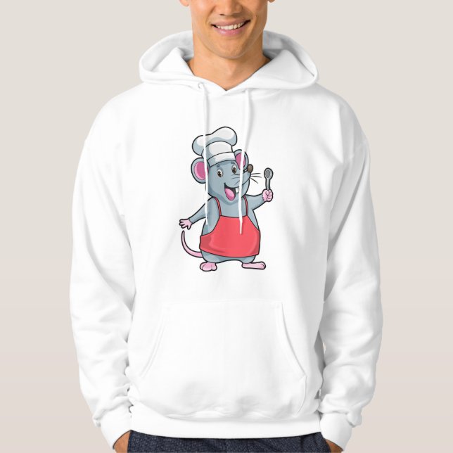 Sudadera Rat as Chef con delantal y cuchara de cocina (Anverso)