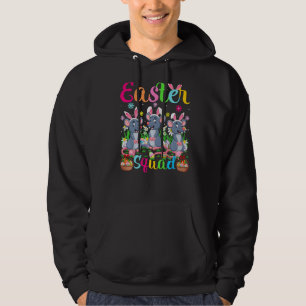 Sudadera Rat Bunny Ear Graciosa Escuadrón de Pascua Feliz P