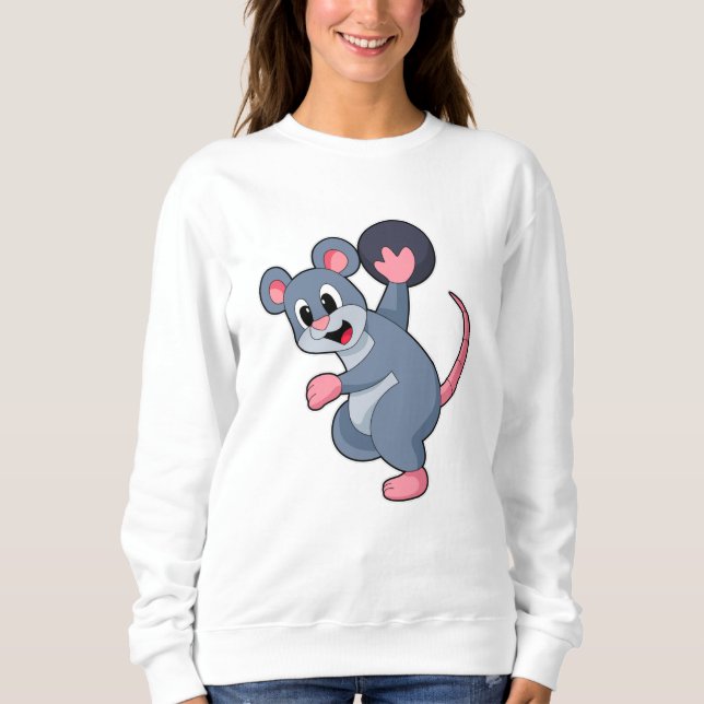 Sudadera Rat en Bowling con bolas (Anverso)