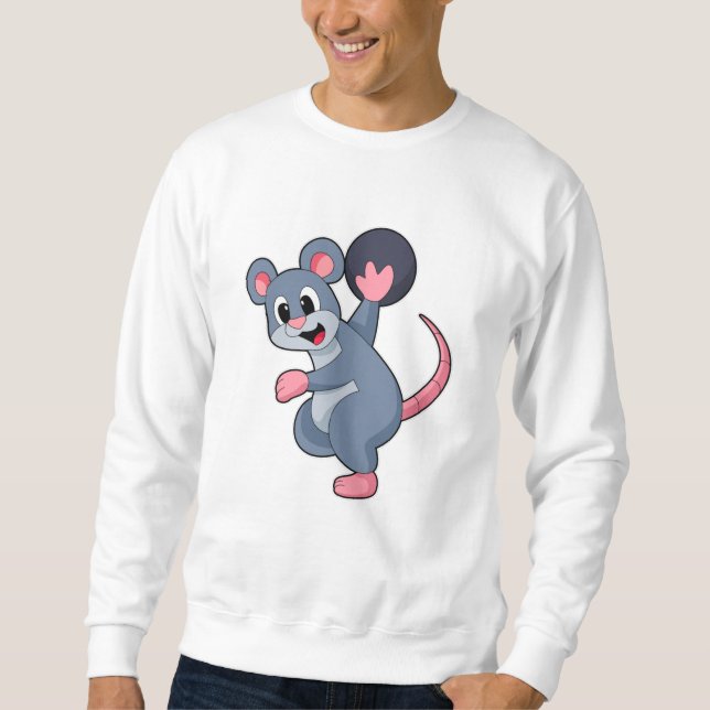 Sudadera Rat en Bowling con bolas (Anverso)