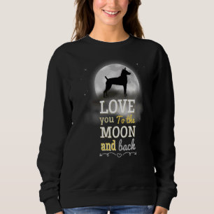 Sudadera Rat Terrier Dog Love To Moon