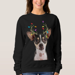 Sudadera Rat Terrier Reindeer Navidad Perro