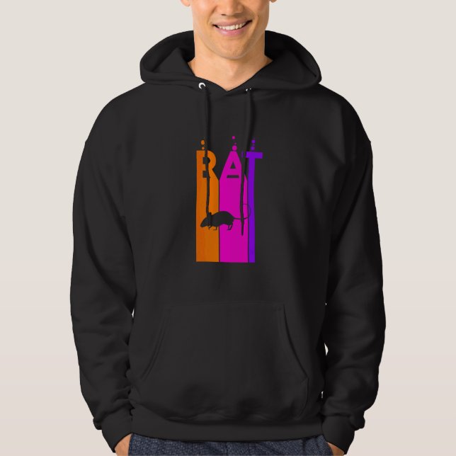 Sudadera Rata Animal Arcoíris Burbuja Con Silueta (Anverso)