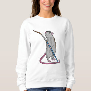 Sudadera Rata como pintador con pincel de pintura