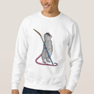 Sudadera Rata como pintador con pincel de pintura