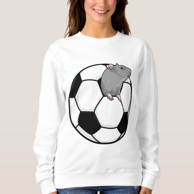 Sudadera Rata con balón de fútbol (Anverso)