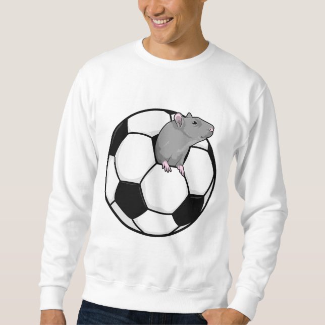 Sudadera Rata con balón de fútbol (Anverso)