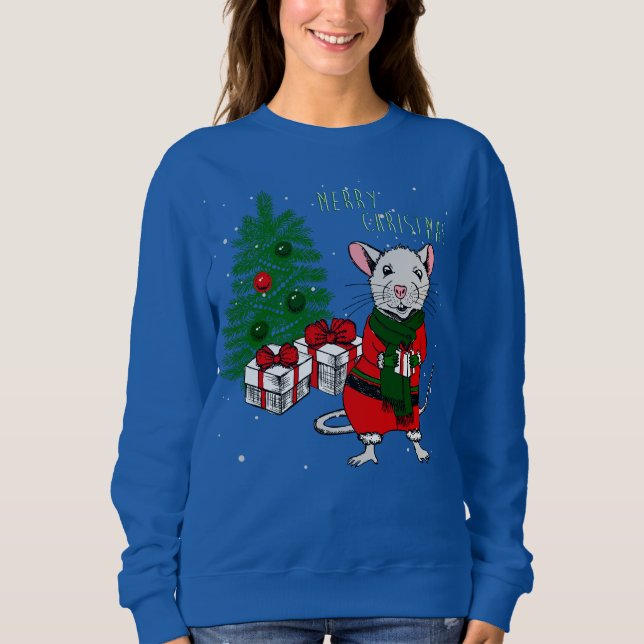 Sudadera rata de navidad (Anverso)