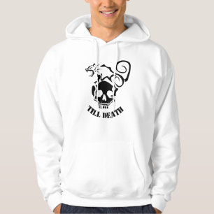 Sudadera Rata enojada sobre un malvado cráneo