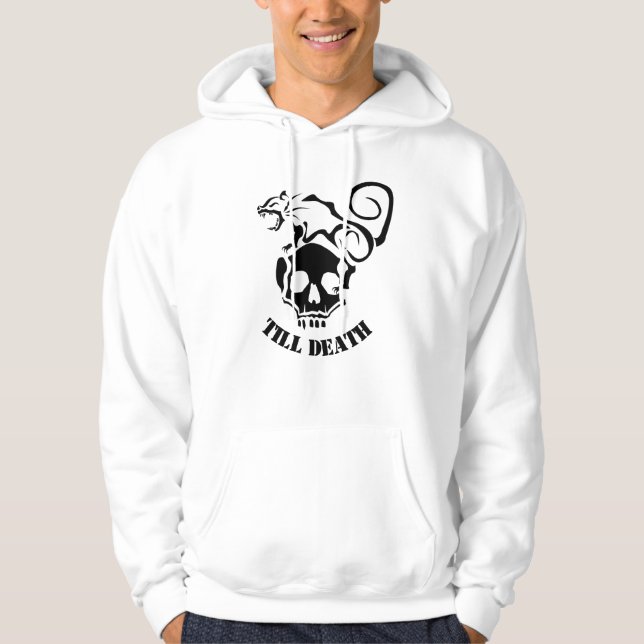 Sudadera Rata furiosa en un cráneo malvado (Anverso)