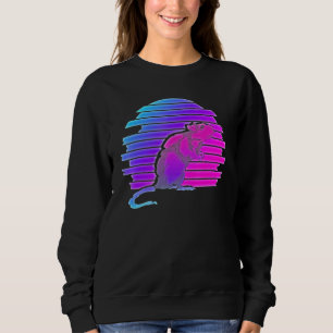 Sudadera Rata Synthwave Dueño de Mascota Vaporwave Retro 80