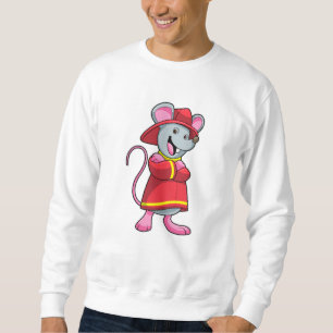 Sudadera Ratón como bombero con casco