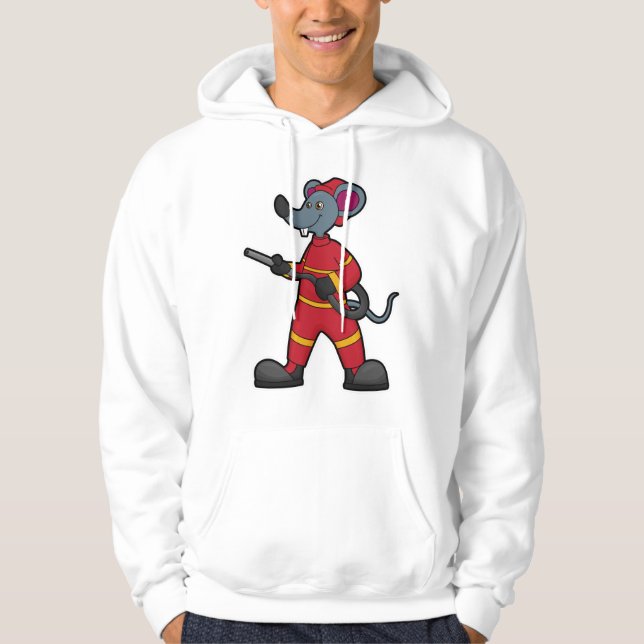Sudadera Ratón como bombero con mango (Anverso)