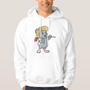 Sudadera Ratón como granjero con hacha y Gorra
