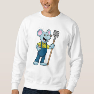 Sudadera Ratón como granjero con torta