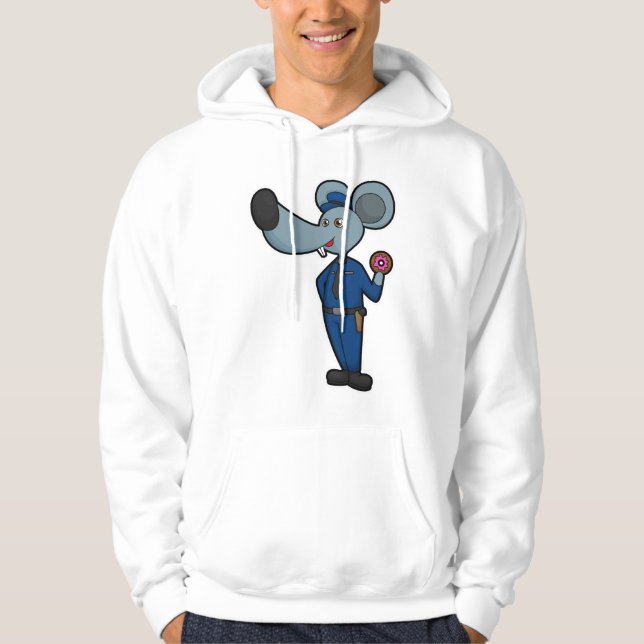 Sudadera Ratón como oficial de policía con Donut (Anverso)