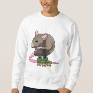 Sudadera Ratón como patinador en línea con patines en línea