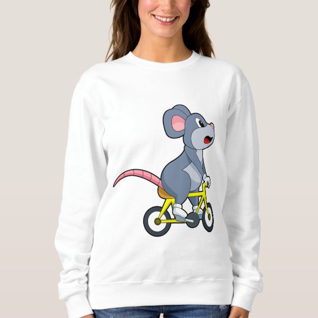 Sudadera Ratón con bicicleta (Anverso)
