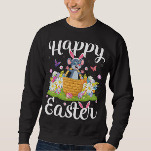 Sudadera Ratón de Pascua Huevos de caza Floral Pascua Sunda