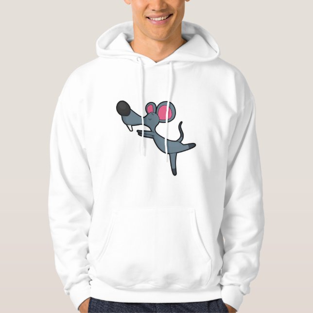Sudadera Ratón en ejercicio de Estiramiento de Yoga (Anverso)